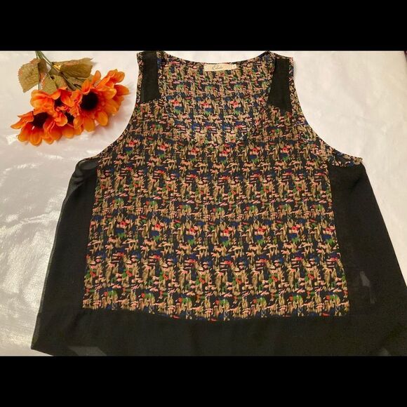 Elodie sleeveless sheer patterned top - Picture 3 of 5